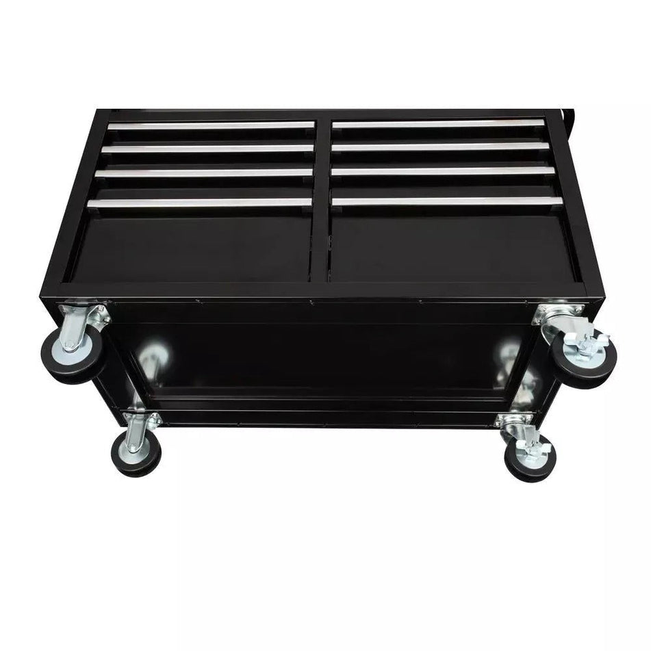 46 in. W x 24 in. D 9-Drawer Gloss Black Deep Tool Chest Mobile Workbench