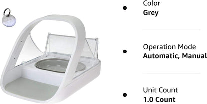 Automatic Pet Feeder -Microchip Pet Feeder - MPF001 - Suitable for Both Wet and Dry Food - Bonus eOutletDeals Pet Towel