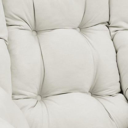 Living and More High Back Sofa Chair, Modern Fabric Lazy Chair, Accent Contemporary Lounge Chair, Cool Grey