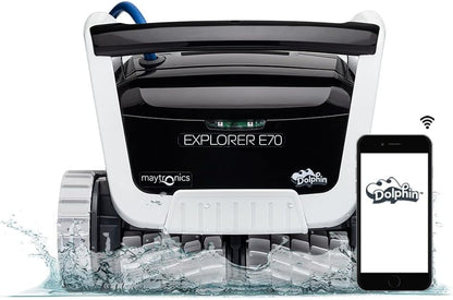 Robotic Pool Vacuum Cleaner All Pools up to 30 FT - Scrubber Brush Easy Top Load Filters
