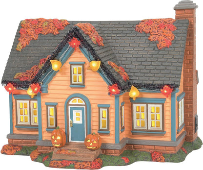 Snow Village Halloween Trick-or-Treat Lane Peanut House