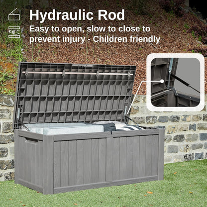 230 Gallon Deck Box, Outdoor Storage Box with Padlock