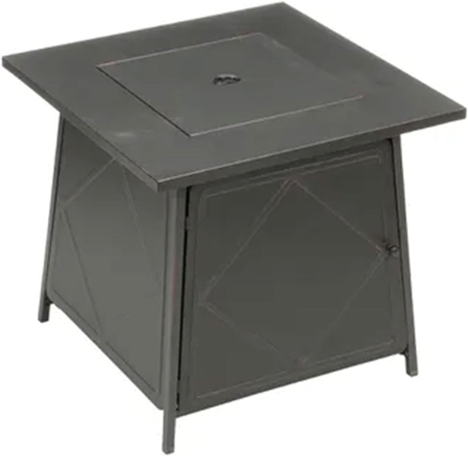 Four Seasons Patio Dual Heat 50,000 BTU Square Gas Fire Pit